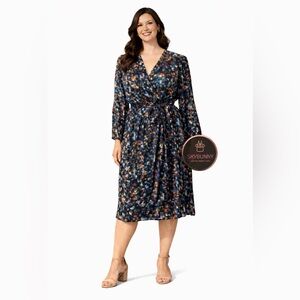 Maree Pour Toi Wrap Maxi Dress 20 Colorful Flowy Kalediscope Silk MIx NEW $179